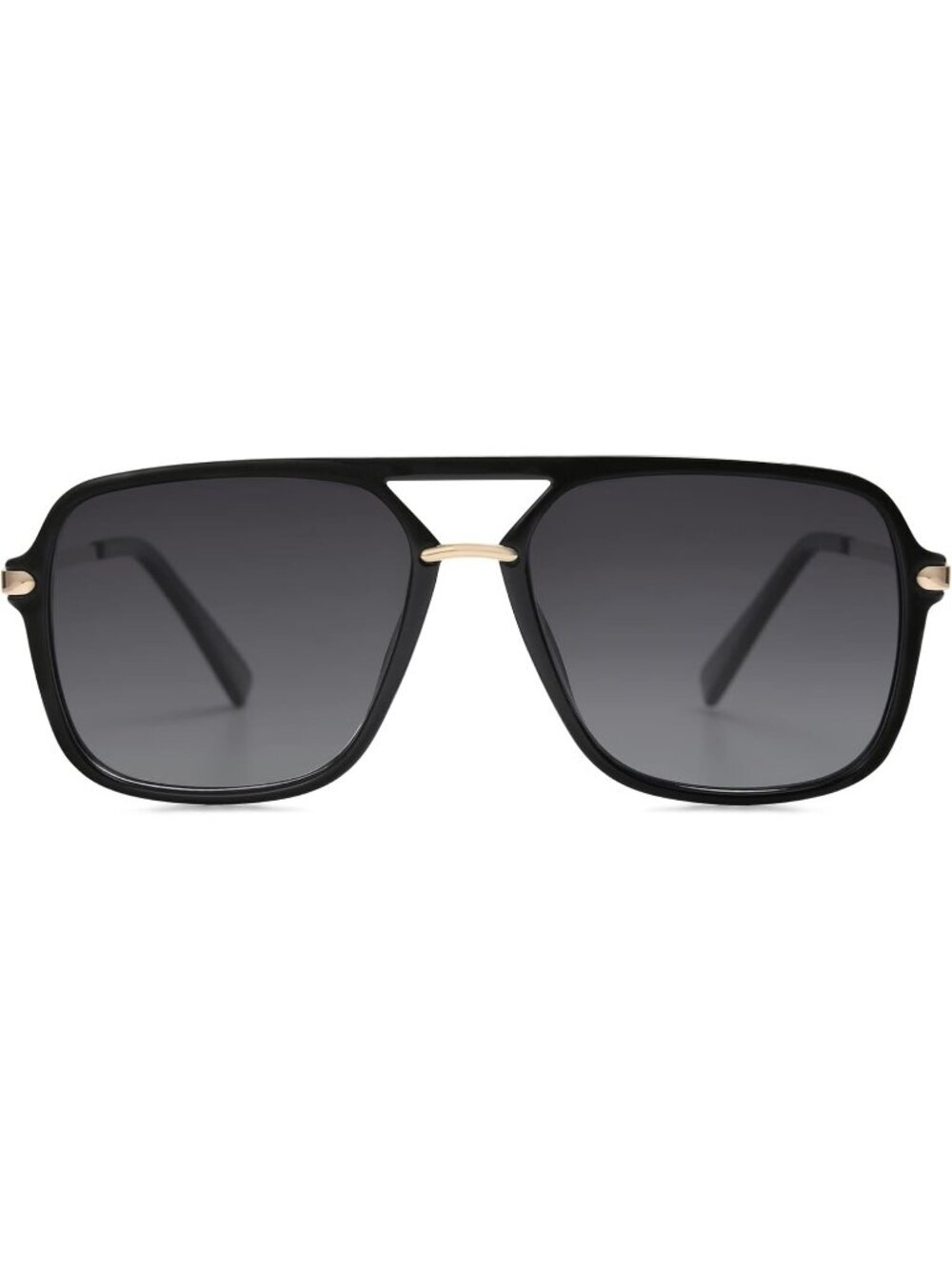 Women's Black Grey Retro Square Polarized Lens Trendy Aviator 90s Shades SJ2229